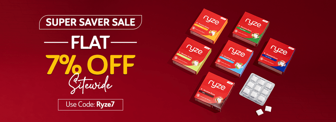 Hand holding Ryze gum