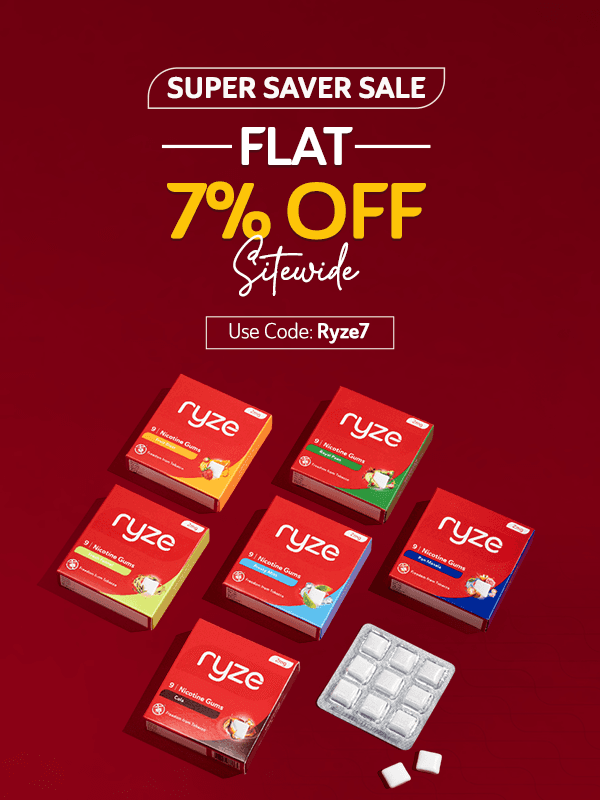 Hand holding Ryze gum mobile